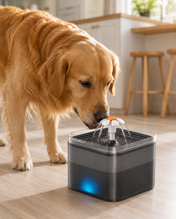 Fontaine 2 L pour chien et chat avec système de filtration