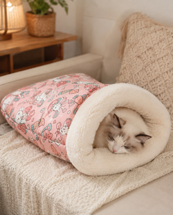 Couchage tunnel confortable pour chat jusqu’à environ 7 kg