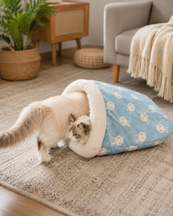 Tunnel douillet pour le repos et les siestes du chat