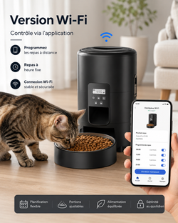 Version Wi-Fi du distributeur automatique de croquettes 2 L