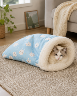 Tunnel moelleux avec intérieur doux pour chat